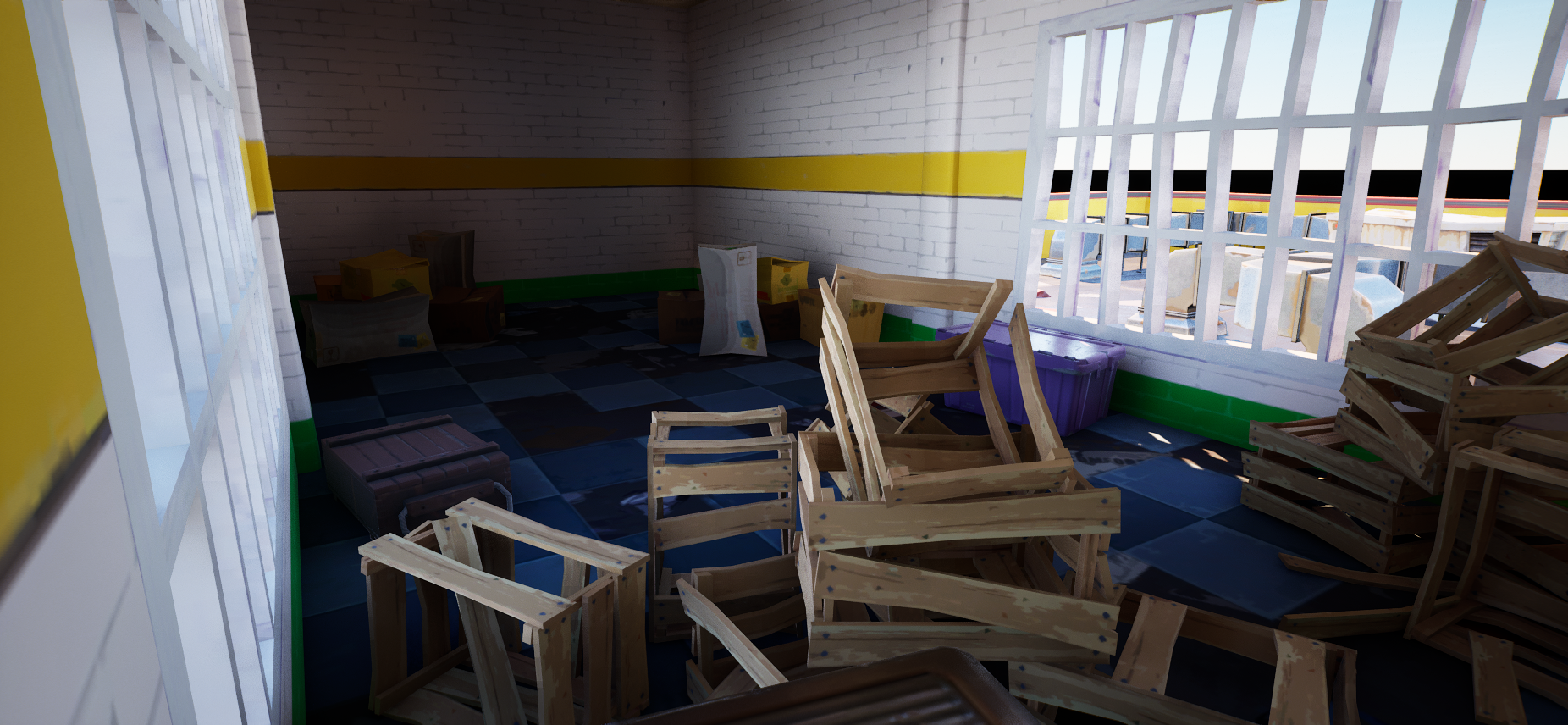 Fortnite Save The World - City Car Wash Prefab (URB_5x5_CarWash_a) - Image 2