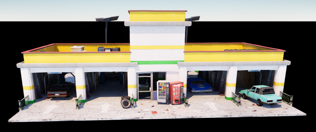 Fortnite Save The World - City Car Wash Prefab (URB_5x5_CarWash_a) - Image 3