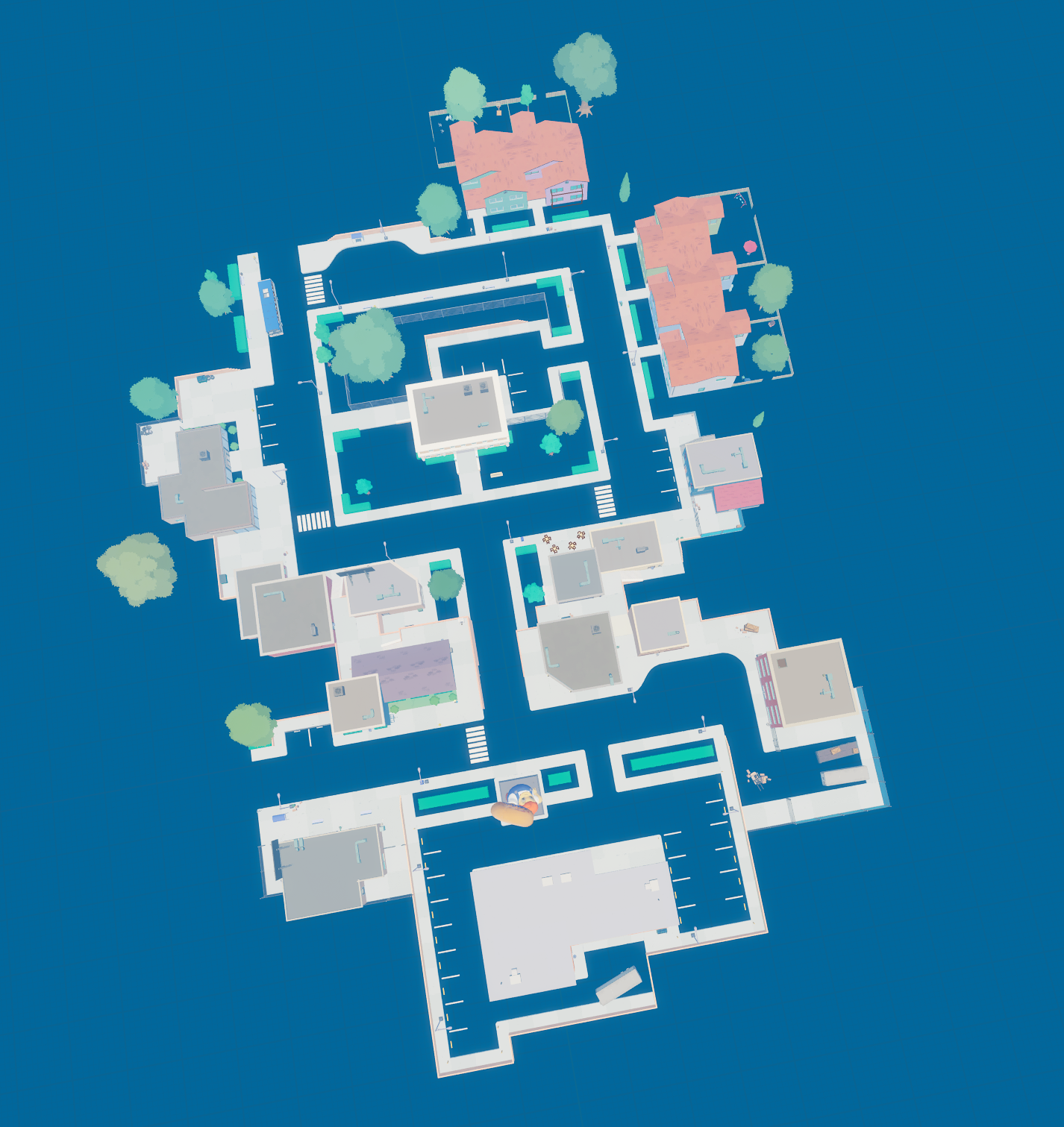 The Simpsons 'Donut District' POI