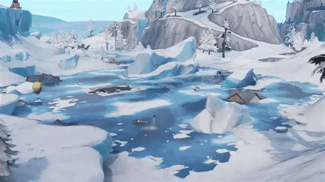 Frozen Greasy Grove Lake 